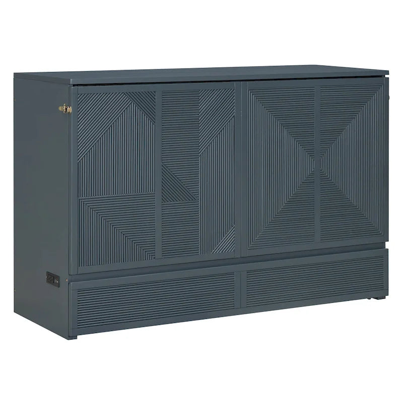 Queen Murphy Bed with Drawer, USB Ports and Outlets