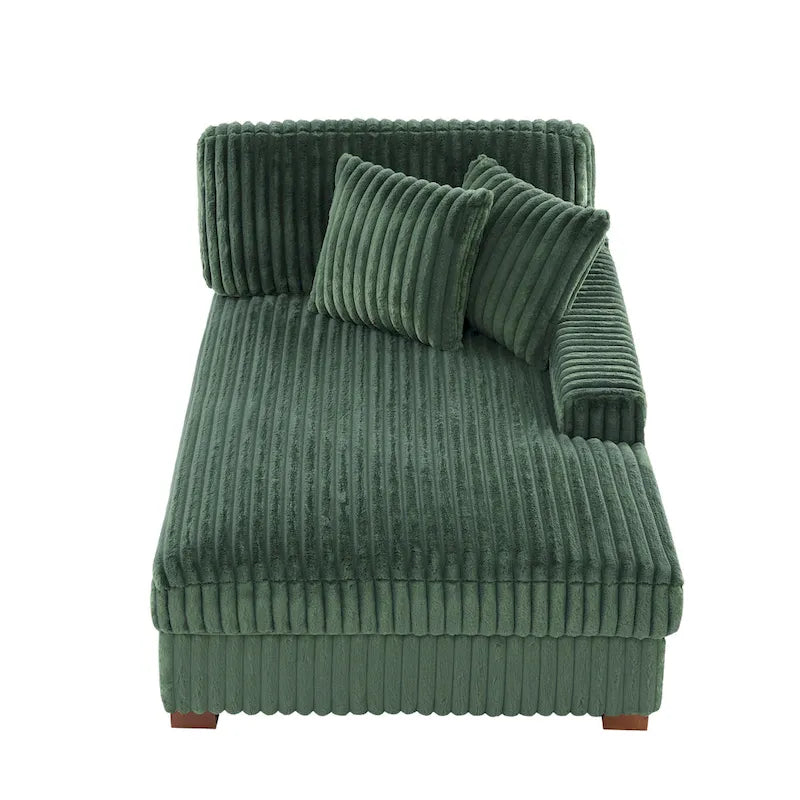 Upholstered Chaise Lounge with Adjustable Headrest