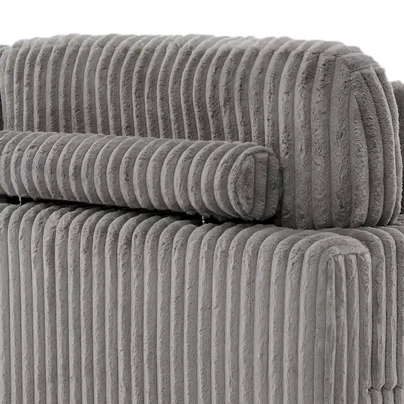 Upholstered Chaise Lounge with Adjustable Headrest