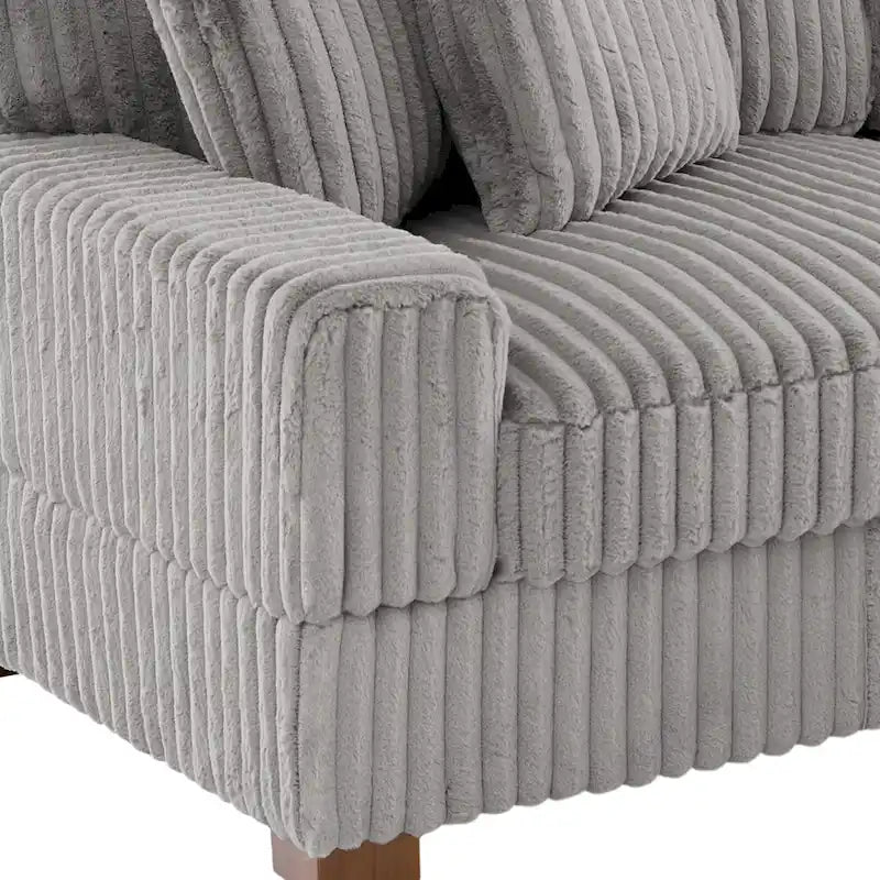 Upholstered Chaise Lounge with Adjustable Headrest