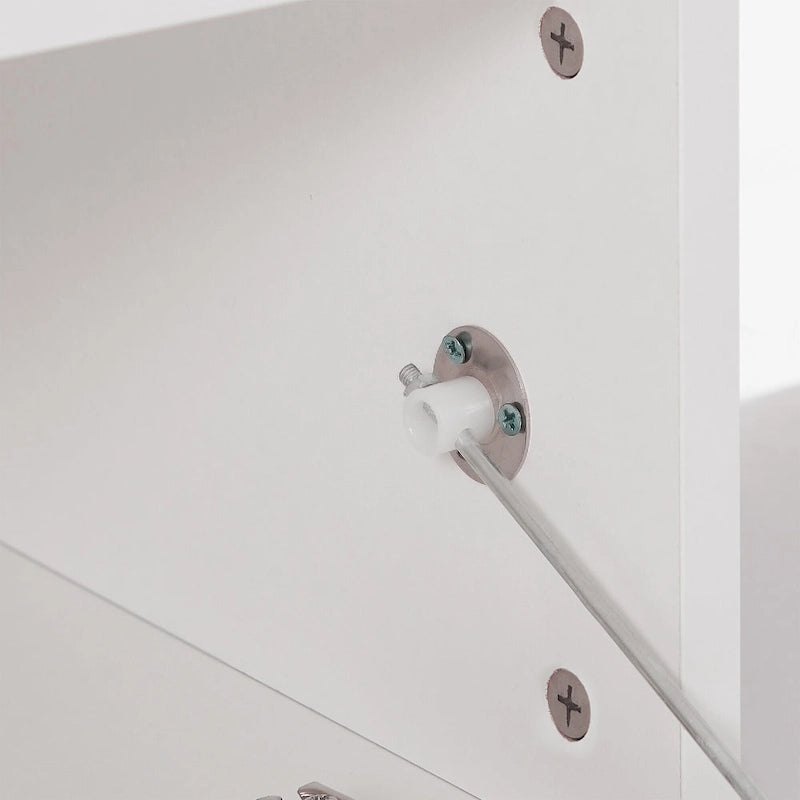 White TV Stand with RGB LED Lights for TVs up to 55 Inches