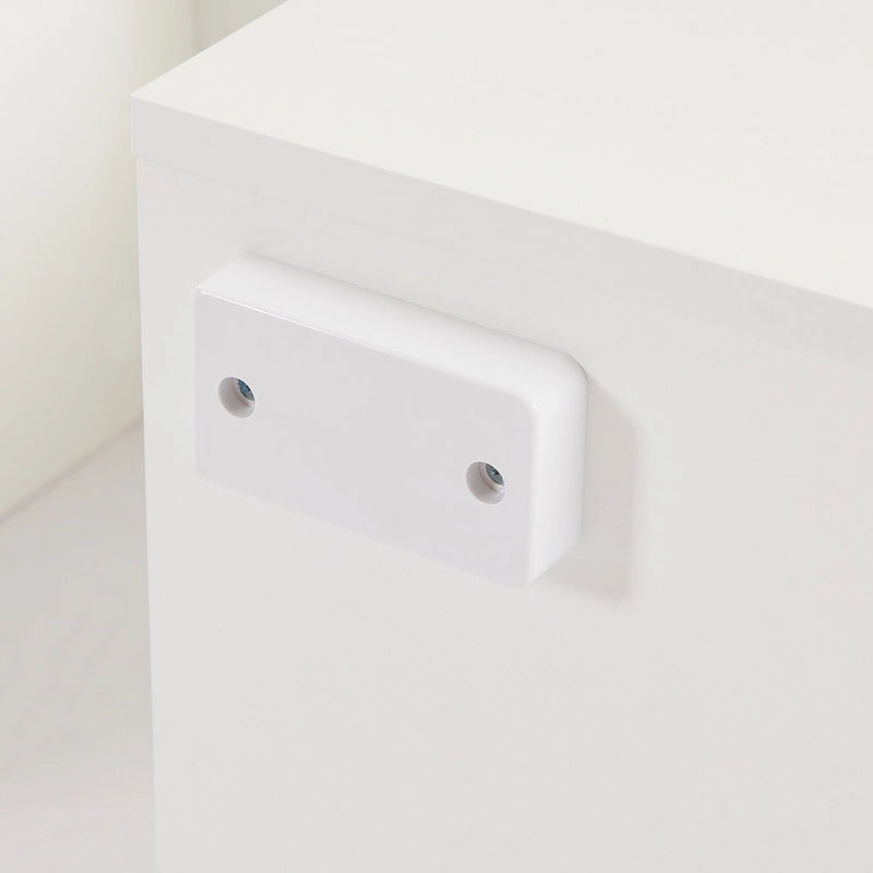 White TV Stand with RGB LED Lights for TVs up to 55 Inches