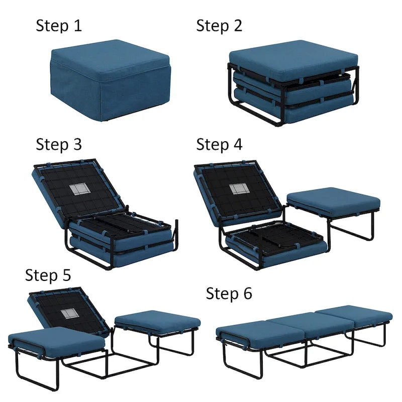 Folding Ottoman Bed and Coffee Table