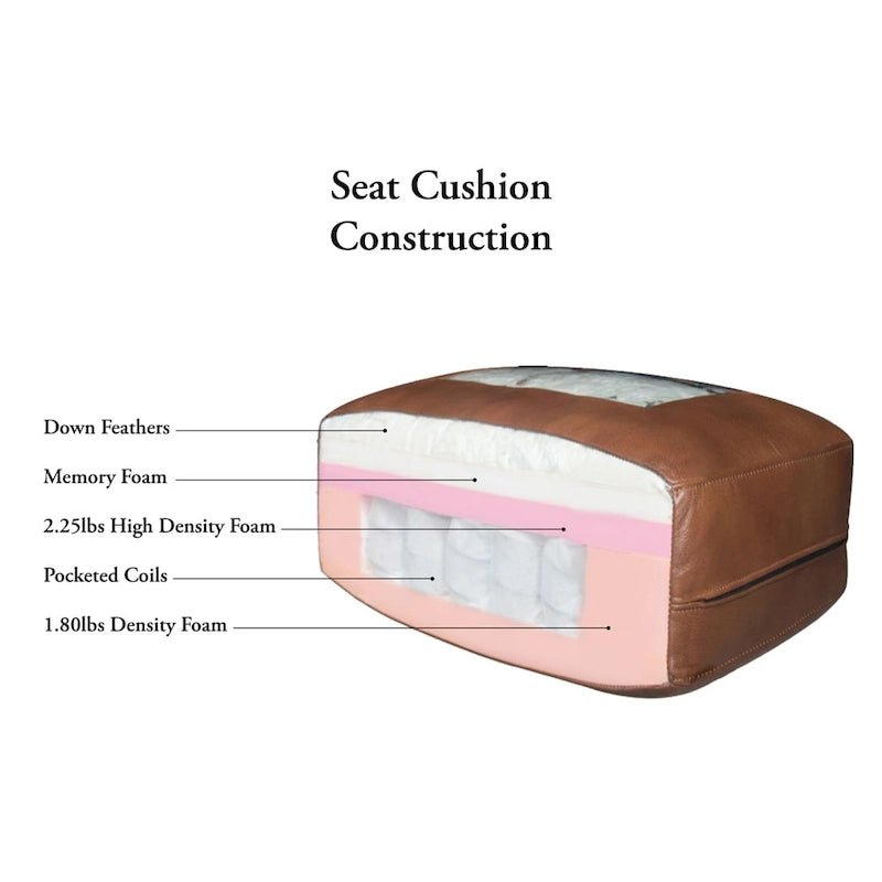 Top-Grain Leather Chesterfield Accent Chair