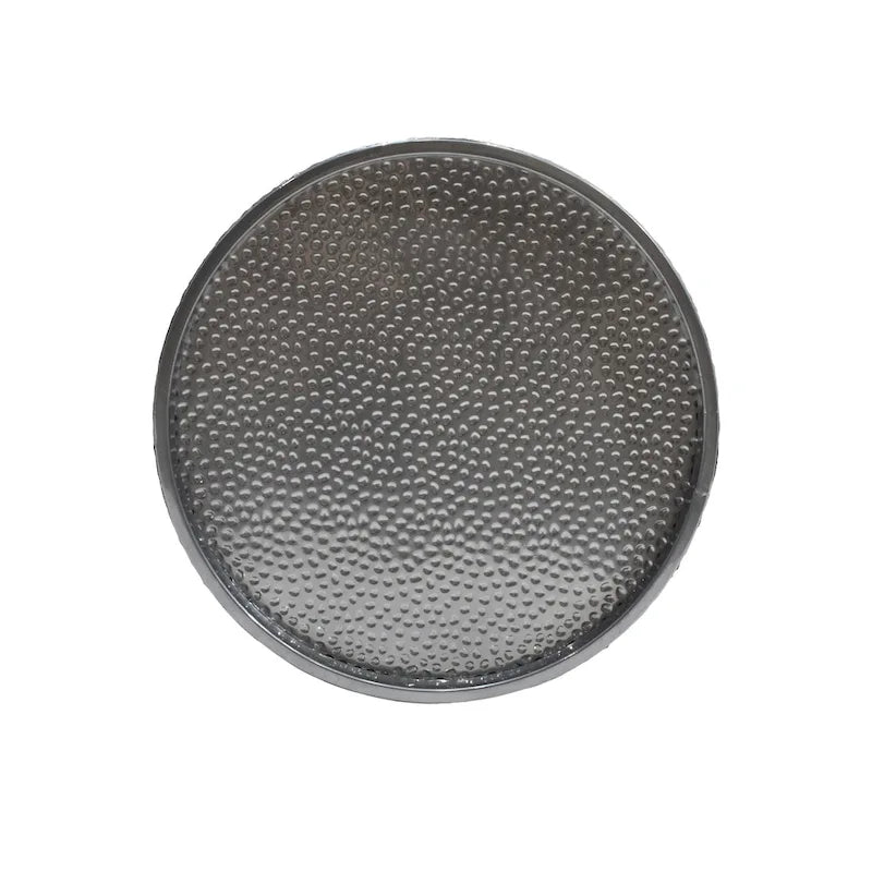 Round Hammered Iron Accent Table, 16 Inches