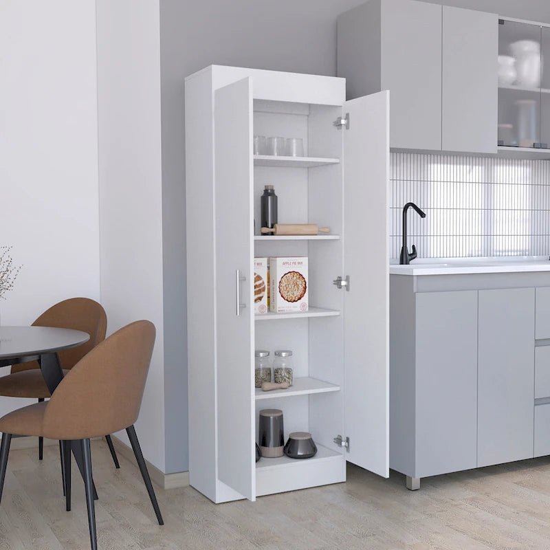 Two-Door Pantry Cabinet with Five Shelves