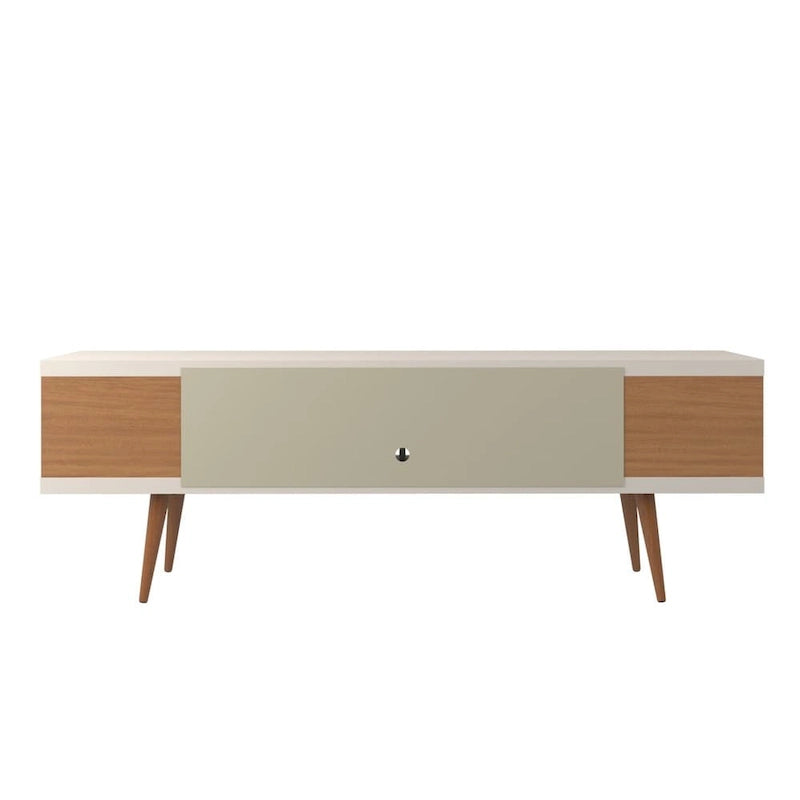 Mid-Century Modern Media Cabinet with Five Open Shelves