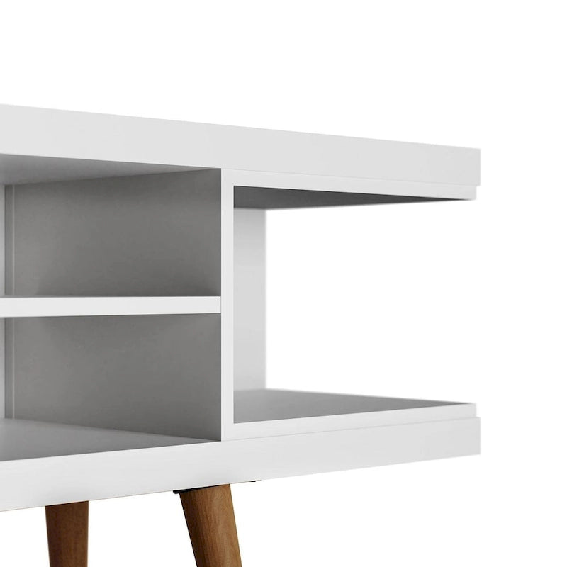 Mid-Century Modern Media Cabinet with Five Open Shelves