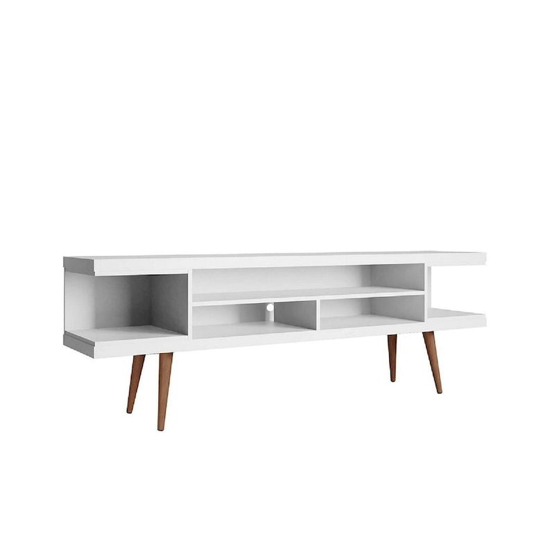 Mid-Century Modern Media Cabinet with Five Open Shelves
