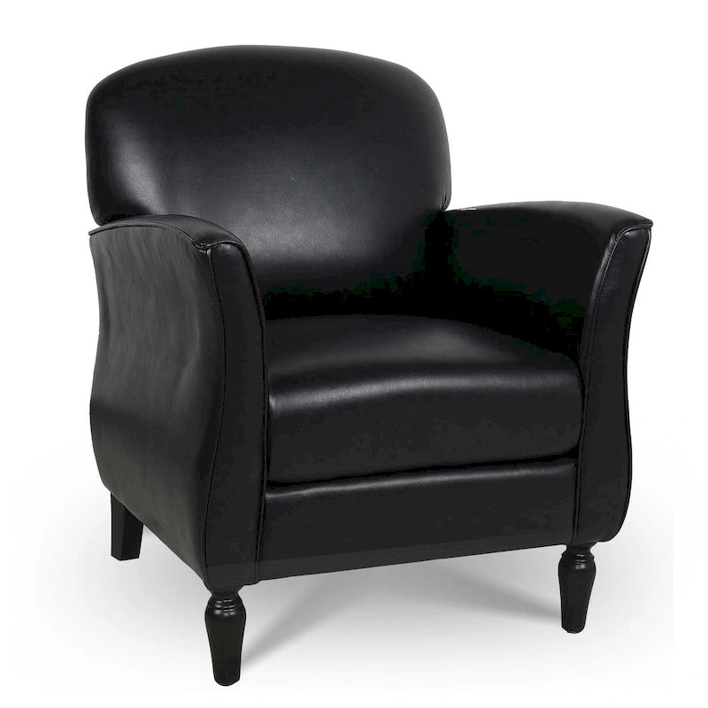 Woven Upholstered Accent Chair with Birch Legs