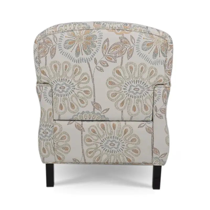 Woven Upholstered Accent Chair with Birch Legs