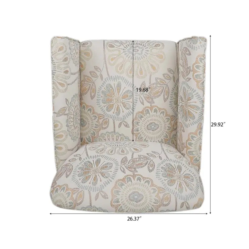 Woven Upholstered Accent Chair with Birch Legs