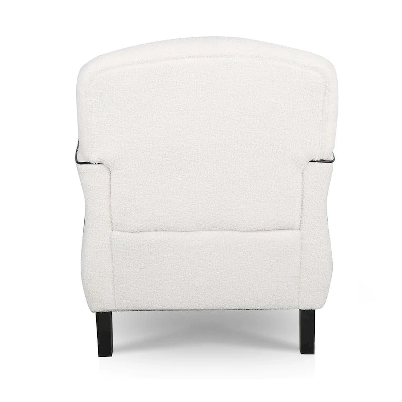 Woven Upholstered Accent Chair with Birch Legs