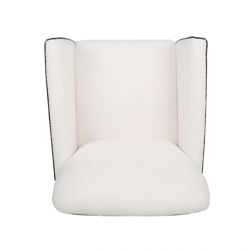 Woven Upholstered Accent Chair with Birch Legs