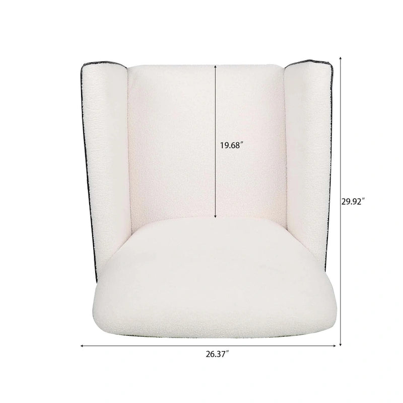 Woven Upholstered Accent Chair with Birch Legs