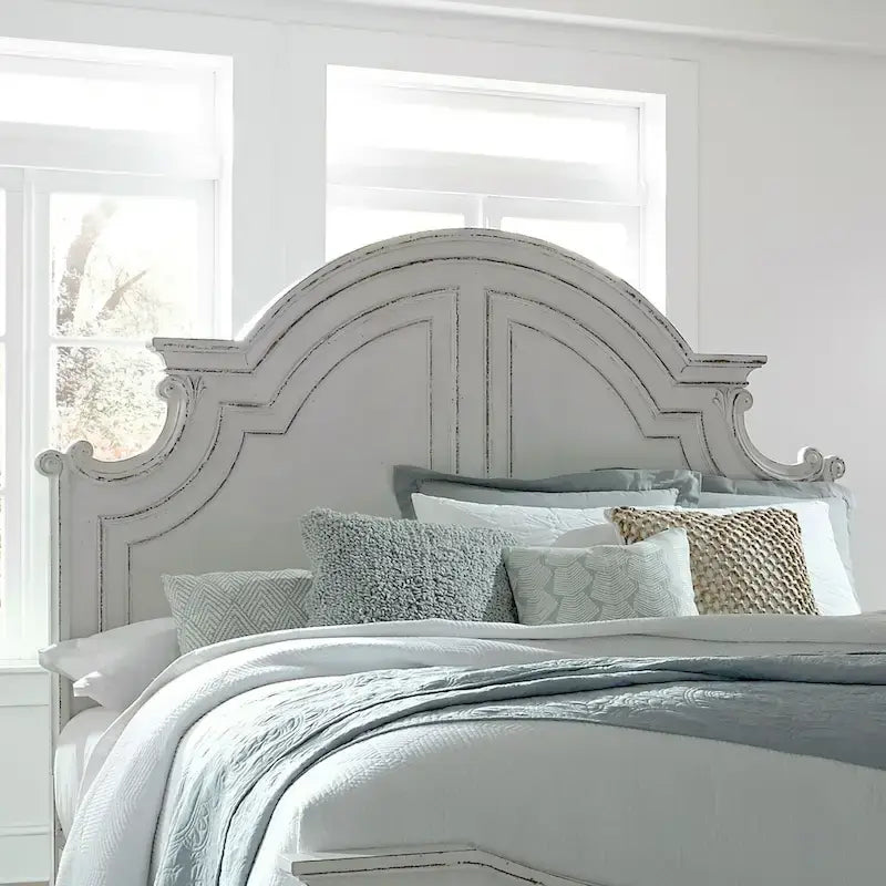 Queen Panel Headboard with Arched Crown
