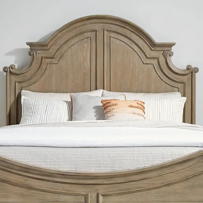Queen Panel Headboard with Arched Crown