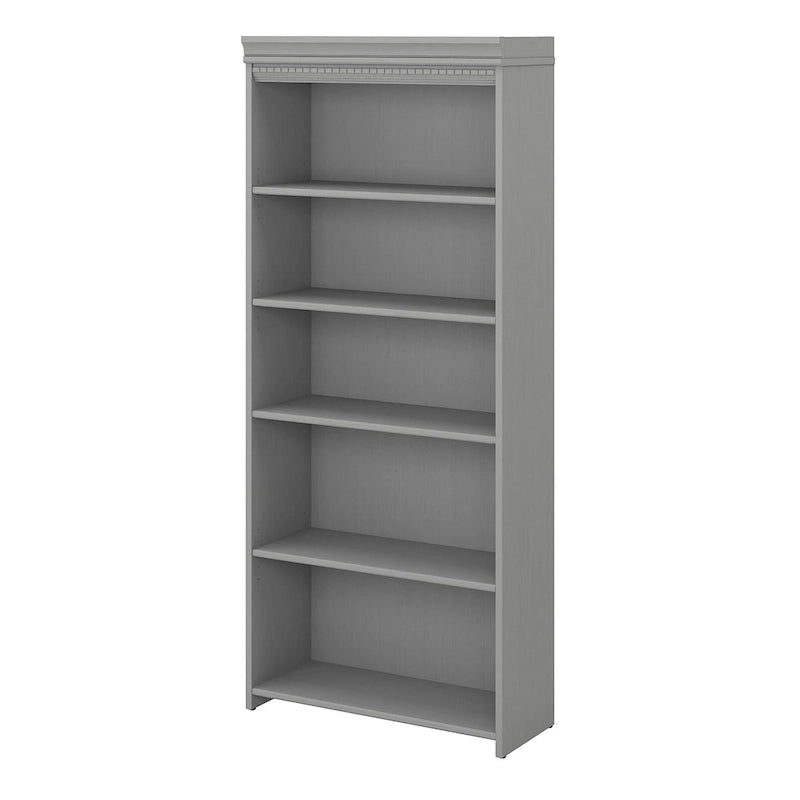 Antique White 5-Shelf Bookcase