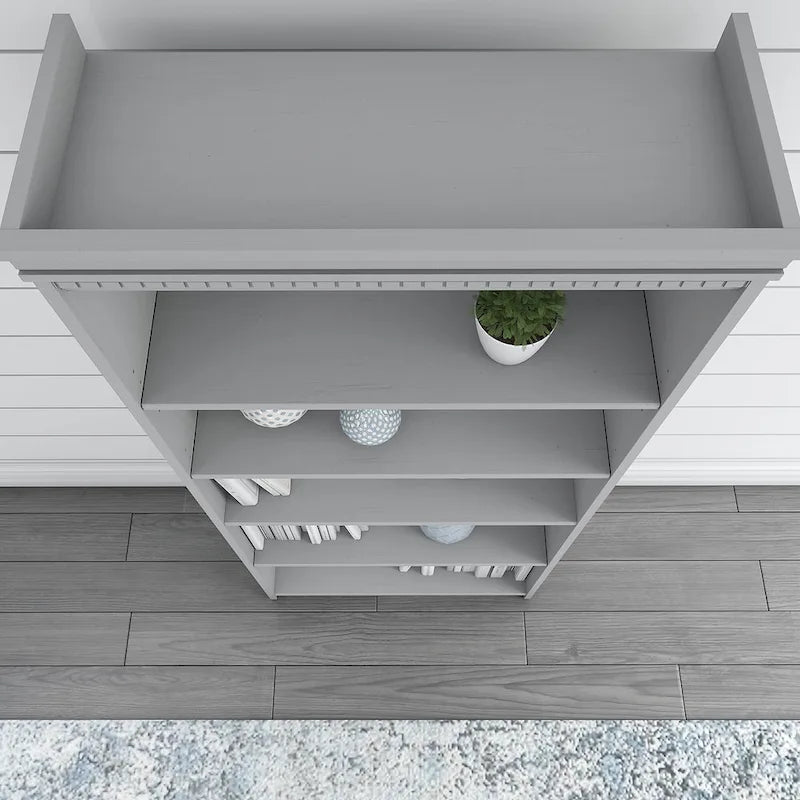 Antique White 5-Shelf Bookcase
