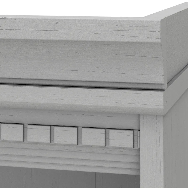 Antique White 5-Shelf Bookcase
