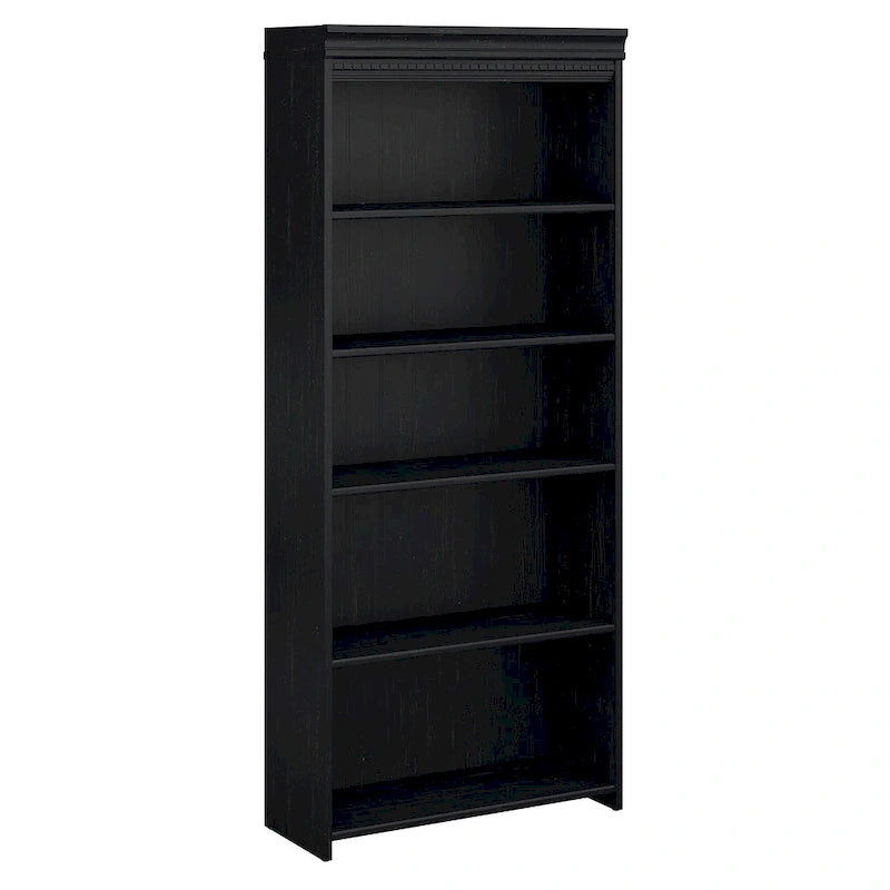 Antique White 5-Shelf Bookcase