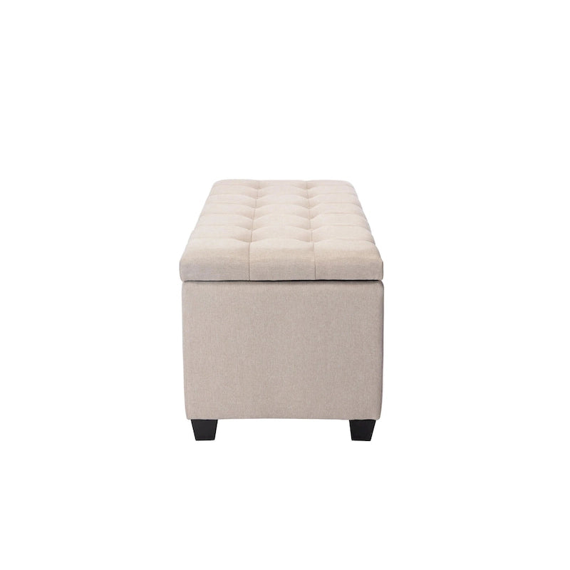 46.5-Inch Upholstered Flip-Top Storage Bench