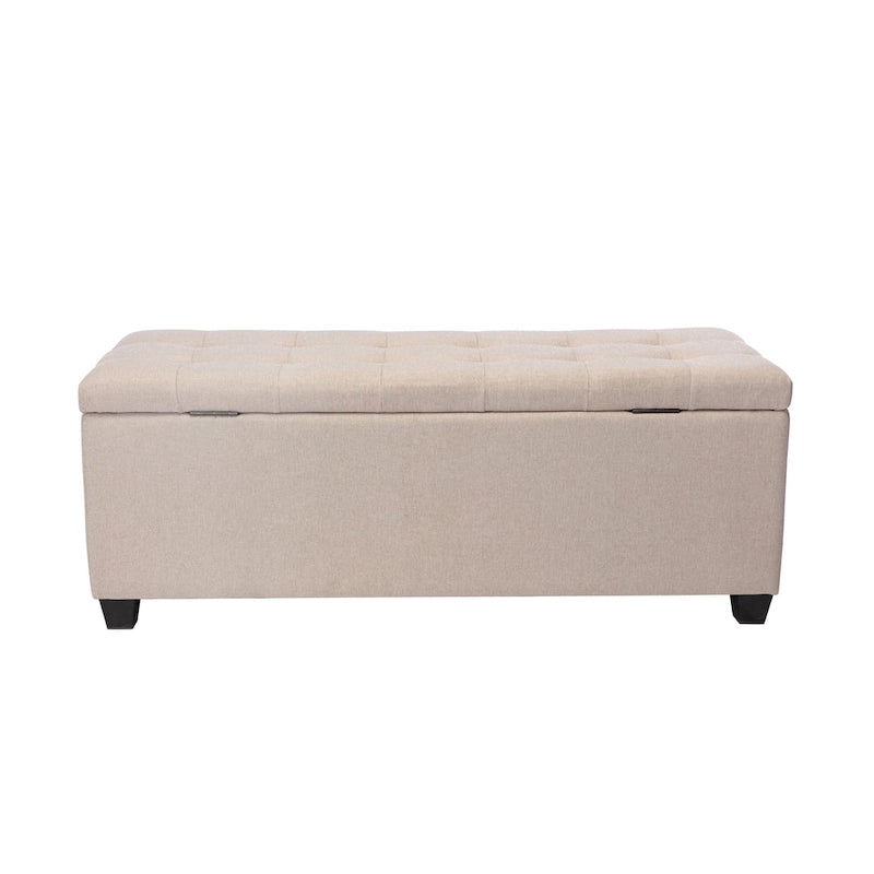 46.5-Inch Upholstered Flip-Top Storage Bench