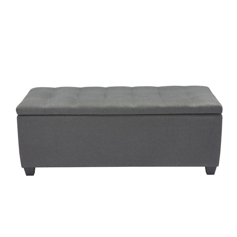 46.5-Inch Upholstered Flip-Top Storage Bench