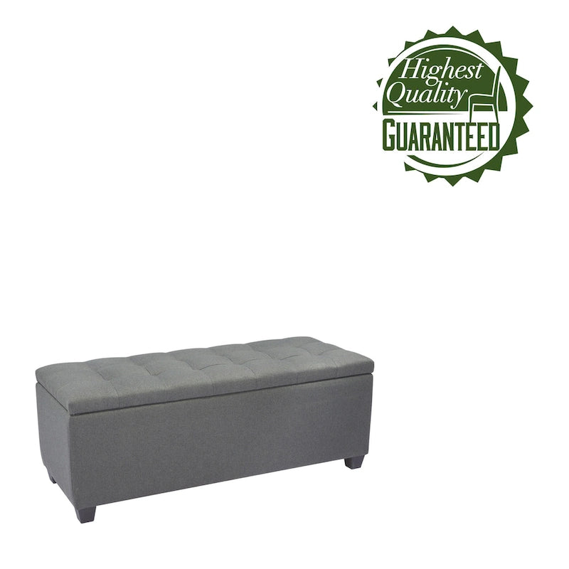 46.5-Inch Upholstered Flip-Top Storage Bench
