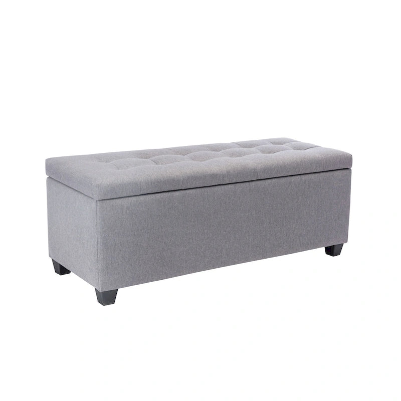 46.5-Inch Upholstered Flip-Top Storage Bench