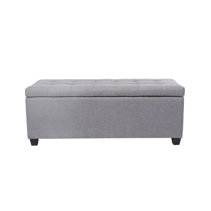 46.5-Inch Upholstered Flip-Top Storage Bench