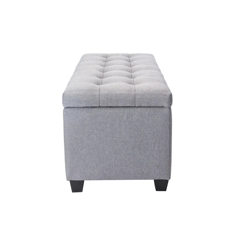46.5-Inch Upholstered Flip-Top Storage Bench