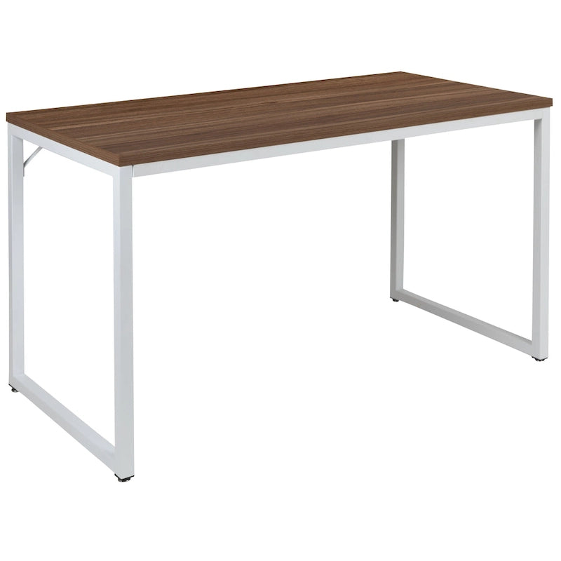 47-Inch Industrial Office Desk with Metal Frame