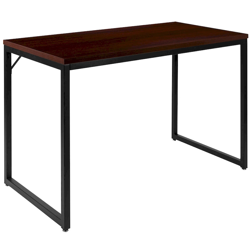 47-Inch Industrial Office Desk with Metal Frame