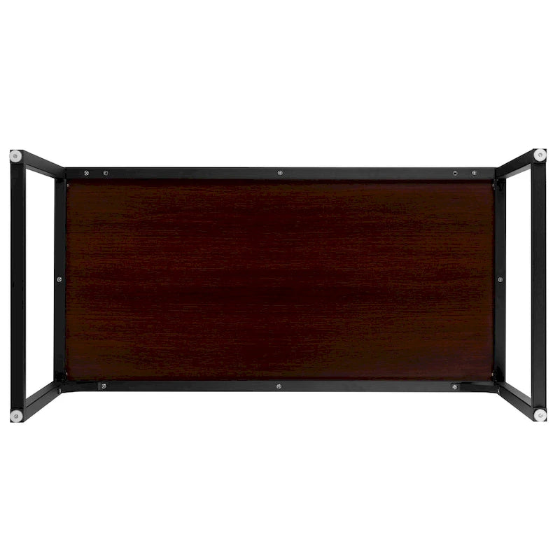 47-Inch Industrial Office Desk with Metal Frame