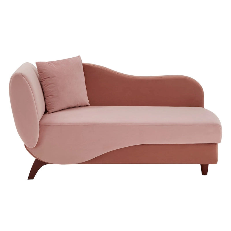 Two-Tone Velvet Storage Chaise with Adjustable Back
