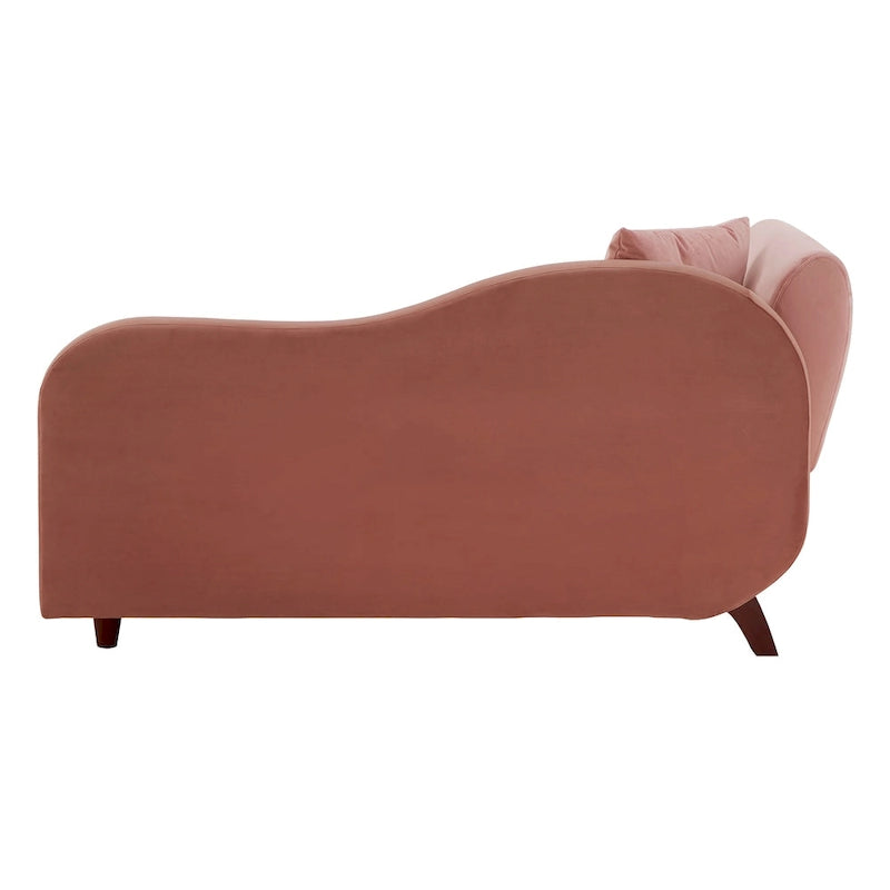 Two-Tone Velvet Storage Chaise with Adjustable Back