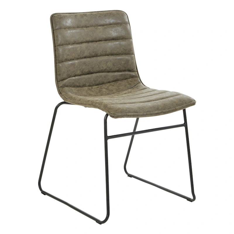 Modern Metal Stacking Chairs, Set of 2