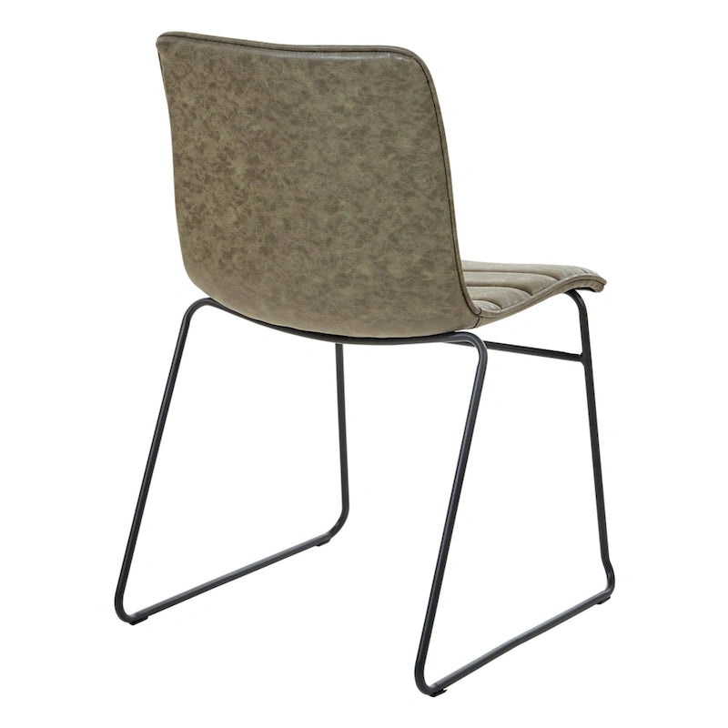 Modern Metal Stacking Chairs, Set of 2