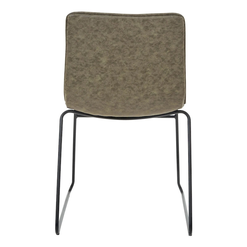 Modern Metal Stacking Chairs, Set of 2
