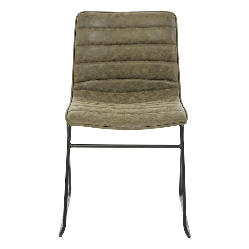 Modern Metal Stacking Chairs, Set of 2