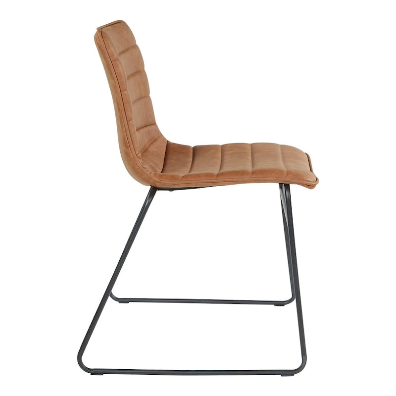 Modern Metal Stacking Chairs, Set of 2