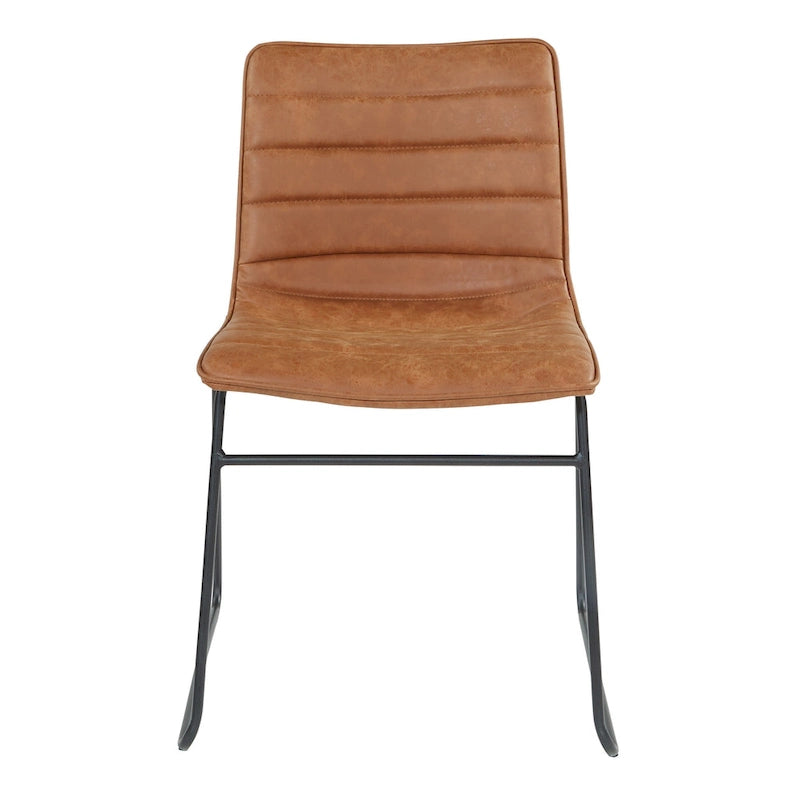 Modern Metal Stacking Chairs, Set of 2