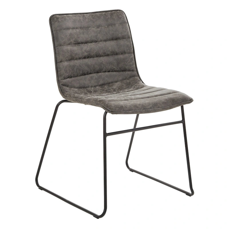 Modern Metal Stacking Chairs, Set of 2
