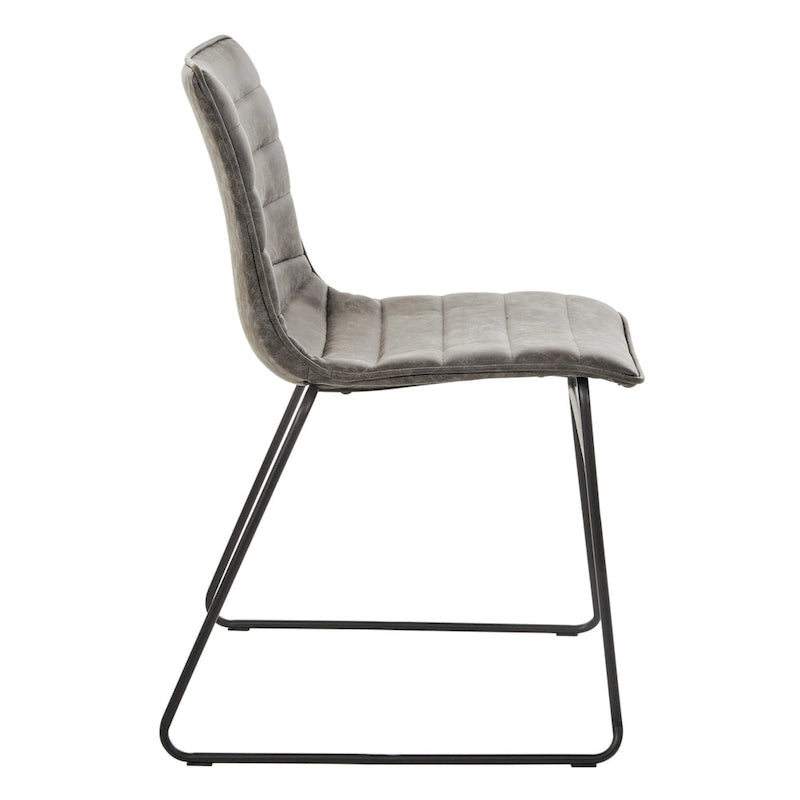 Modern Metal Stacking Chairs, Set of 2