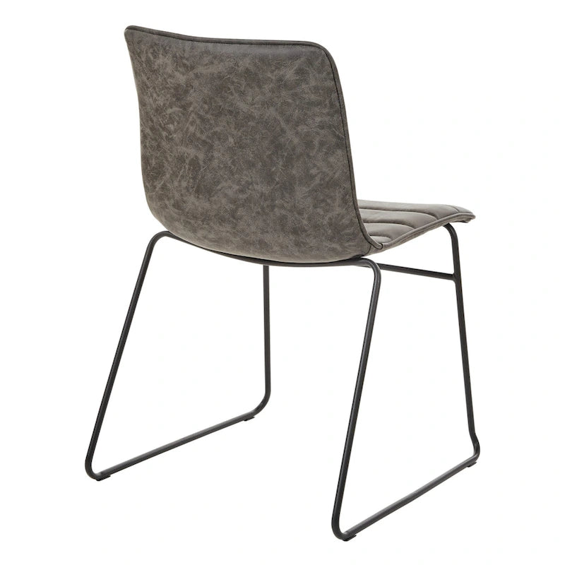 Modern Metal Stacking Chairs, Set of 2