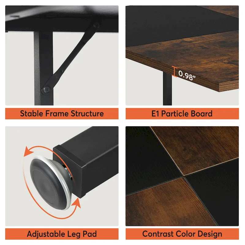 4-Person Dining Table with Storage Shelf