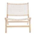 Woven Accent Chair with Natural Wood Frame