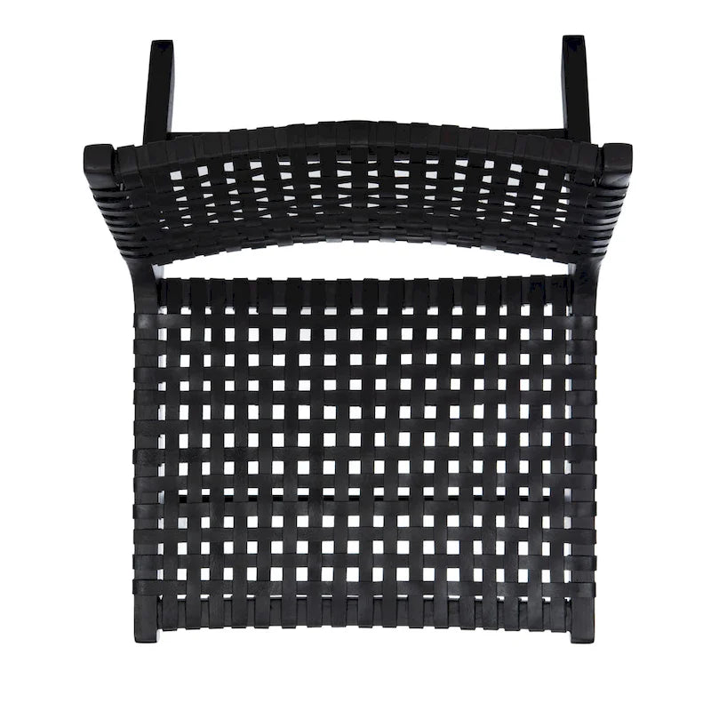 Woven Accent Chair with Natural Wood Frame