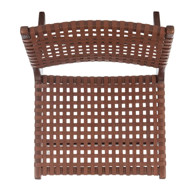 Woven Accent Chair with Natural Wood Frame